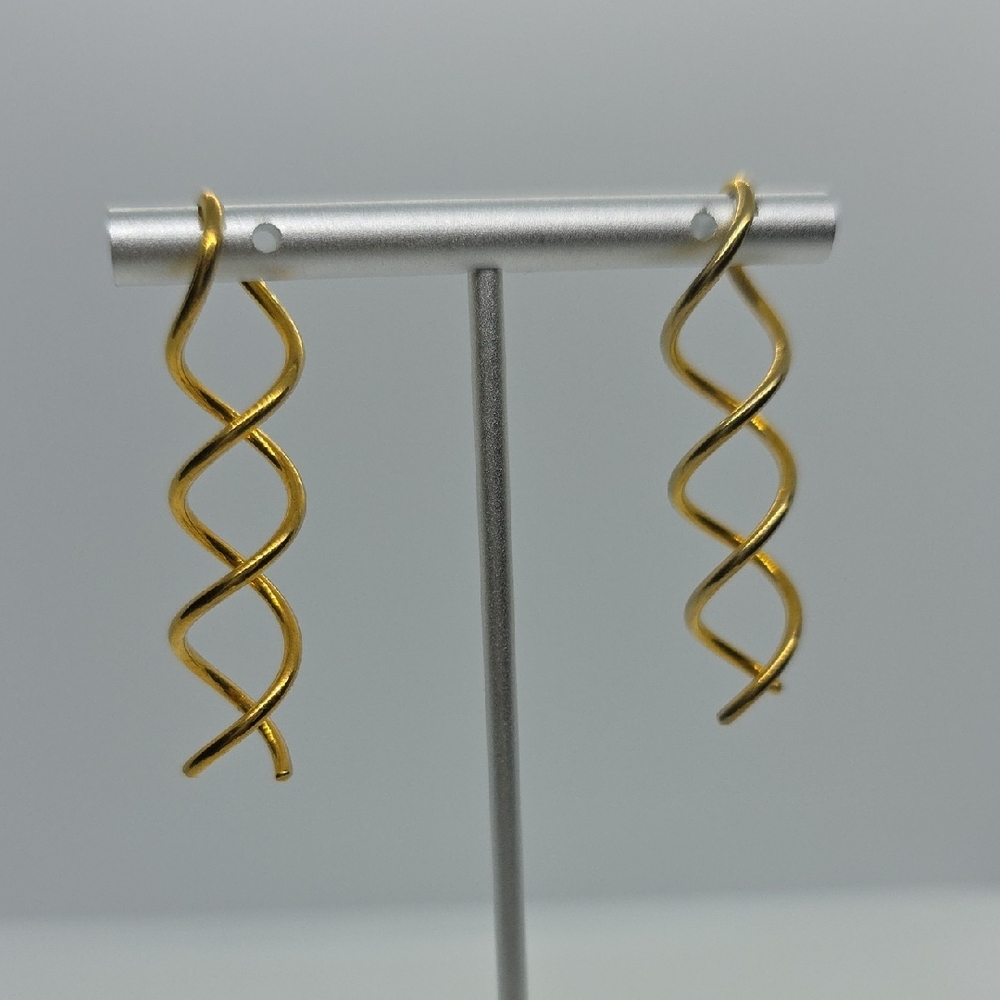 Gold Spiral Earrings